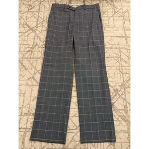 Lauren Ralph Lauren Dress Pants 30x30 Blue Plaid Windowpane